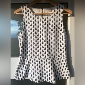J. Crew floral peplum blouse